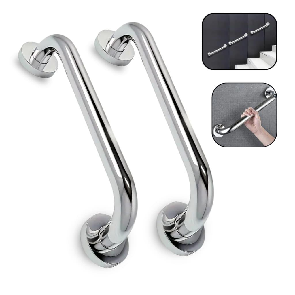 Barra De Apoio 40cm Suporte Para Banheiro Idoso 2un