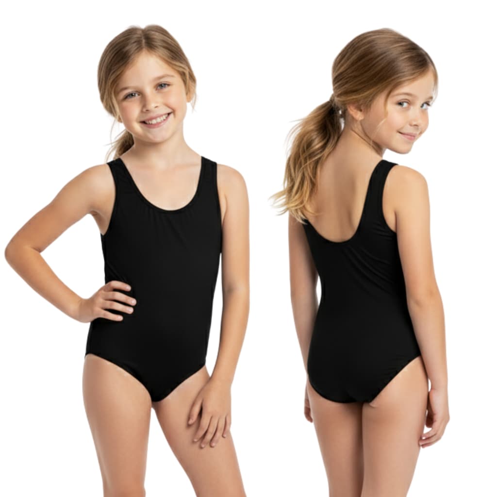 Maiô Infantil Feminino Sem Manga Para Praia ou Piscina Confortavel