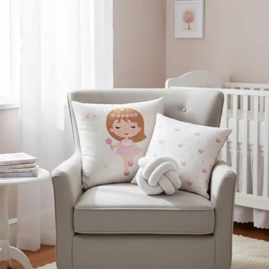 Kit 02 Almofadas 42cm x 42cm Mais Enchimentos E Almofada Nozinho Rose Luxo Linda Decorativa Princesa