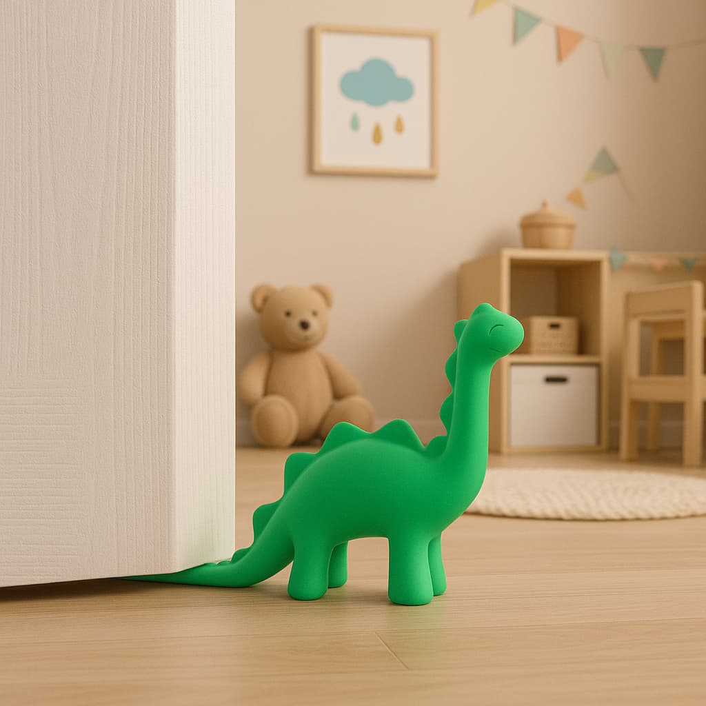 Suporte Trava Porta Sticker DINOSSAURO 2  Aparador Peso Trava Porta Cunha Calço Divertido