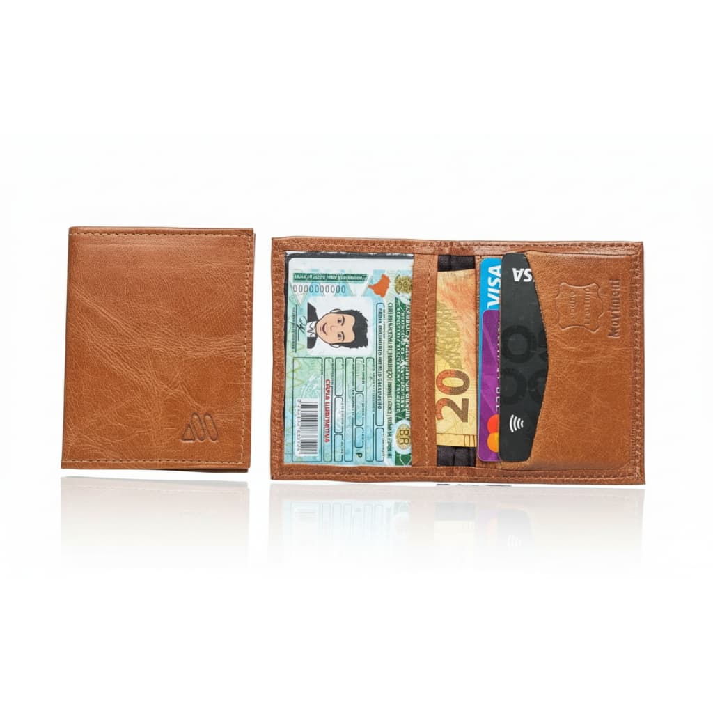 Carteira Couro Legitimo Masculina Pequena Em Promoção SLIN PEQUENA