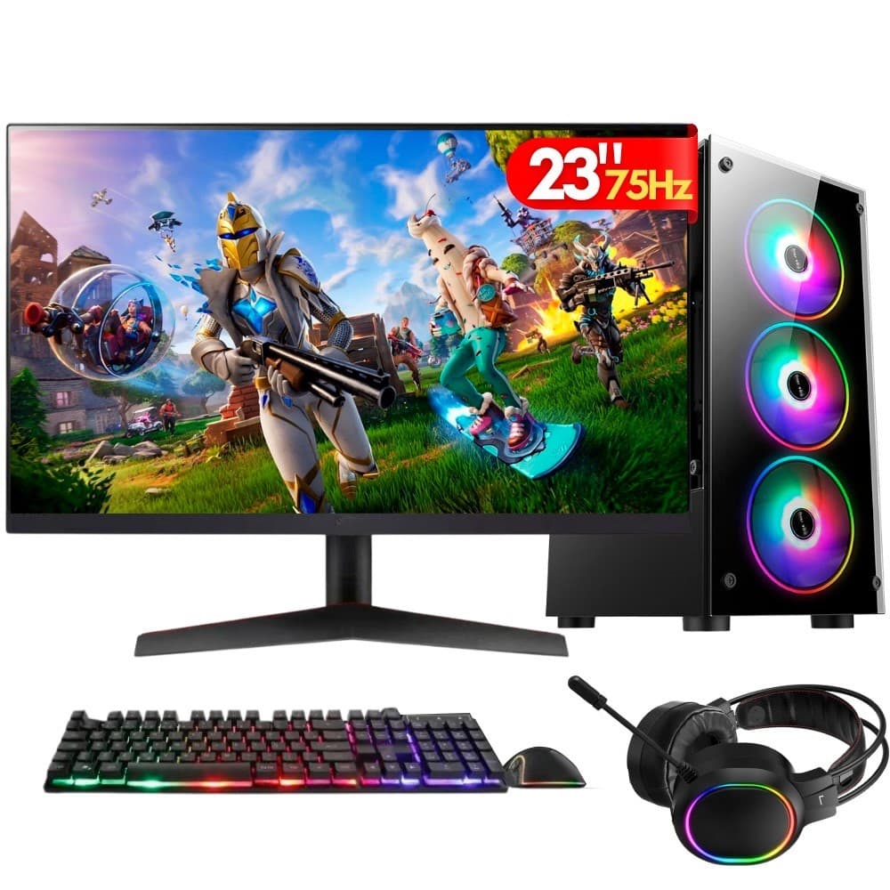 PC Gamer 2Eletro Player, Intel Core i7, 16GB,GT 4GB,512GB, 500W, LED 23" Kit Gamer  - PG2E-LED1010PL
