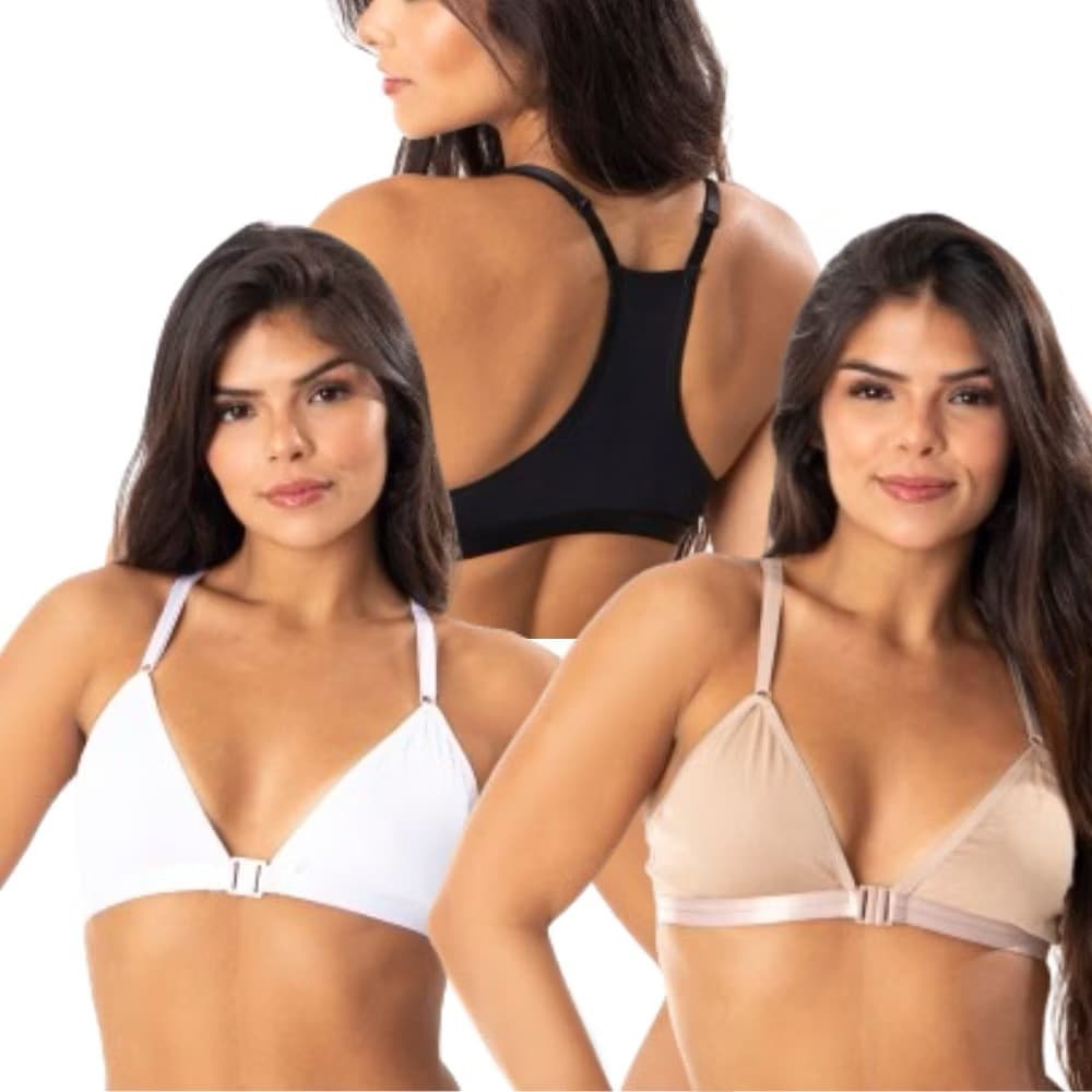 kit 3 Soutien Reforçado Nadador sem Bojo Promoção Sutian Sutiã Soutian