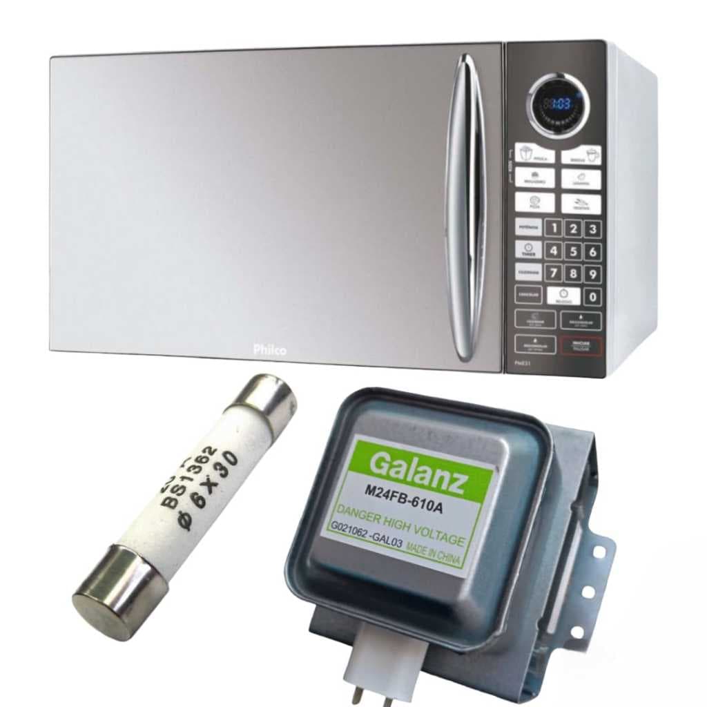 Magnetron M24Fb-610a Para Microondas Pme31 + Fusivel de Entrada