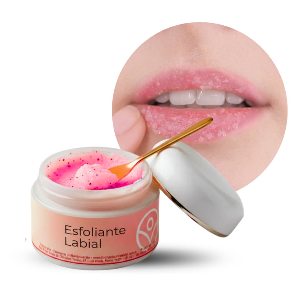 Esfoliante Labial 15g com vitaminas e ácido hialurônico Esfoliante Morango Profissional