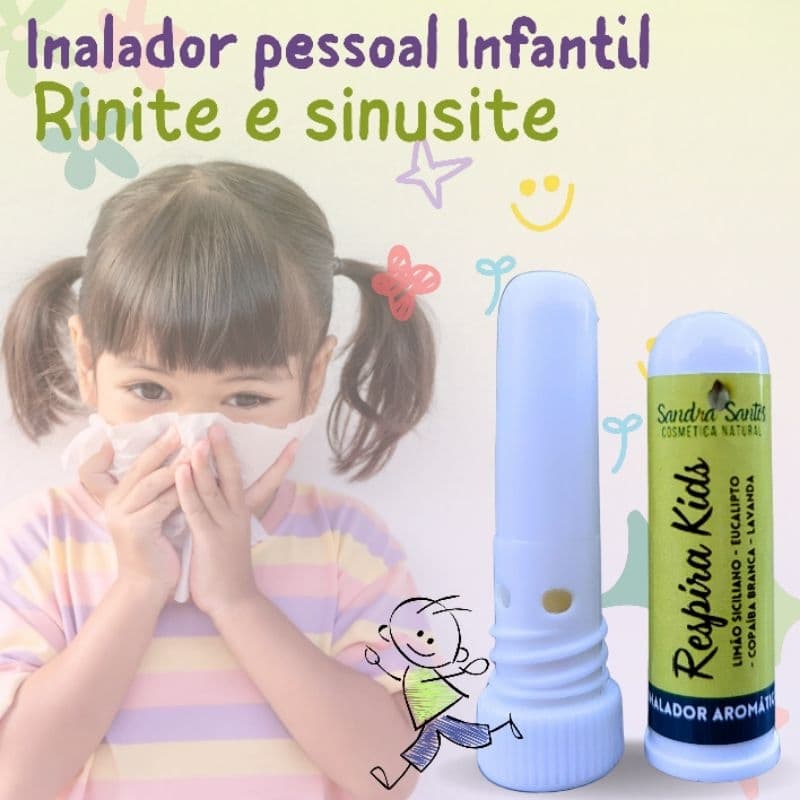 Inalador pessoal Infantil  para Bem-Estar Respiratório, aromateparia natural