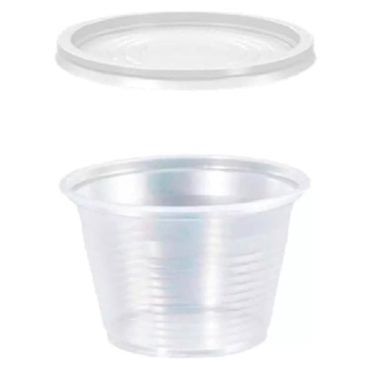 Pote 100ml com ou sem tampa descartável - altacoppo (gelatina, maionese, molho, sobremesa)