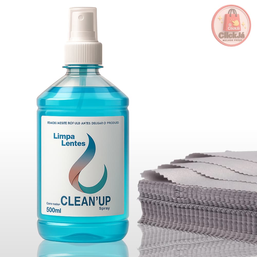 Spray Para Limpeza De Óculos Lentes Limpa Tela Tv Celular Notebook Clean Up 500ml ou 25ml