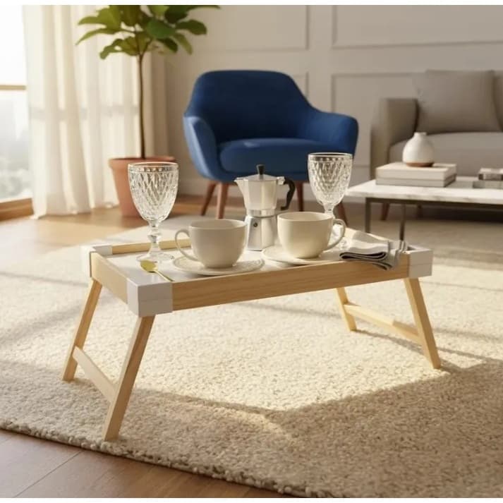 Mesa De Servir Café Da Manhã Na Cama Bandeja Small Retratil Hotel Motel Comemoração