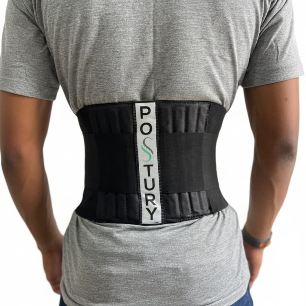 Cinta Lombar Coluna Abdominal Ergonômica Compressão Postural Faixa Colete Peso Academia EPI