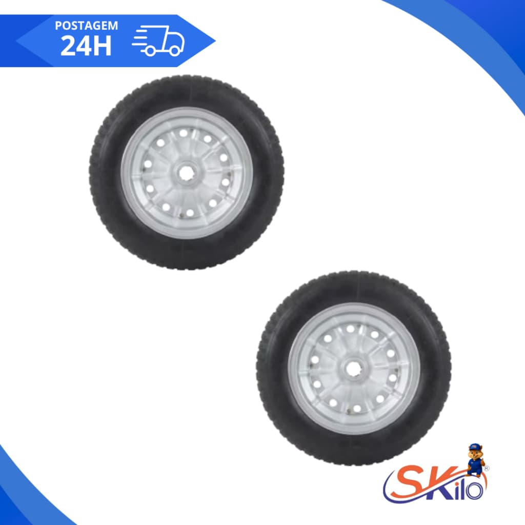 kit 2 Roda Pneu E Câmara Completo para Carrinho De Mão Carriola Reforçado Carrinho de CargaS