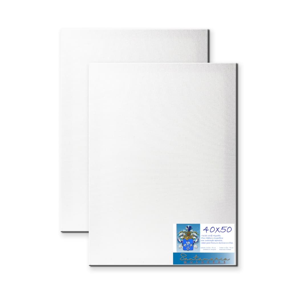 Kit 2 Telas De Pintura 40x50 Prontas Para Uso 100% Algodão