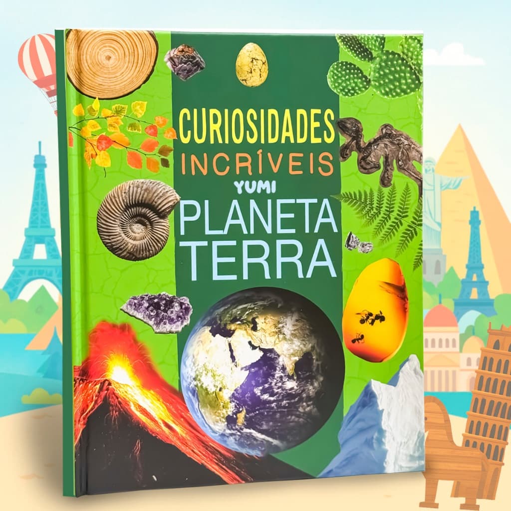 Livro Infantil Ilustrado Educativo Planeta Terra – Curiosidades Incríveis Capa Dura Colecionável