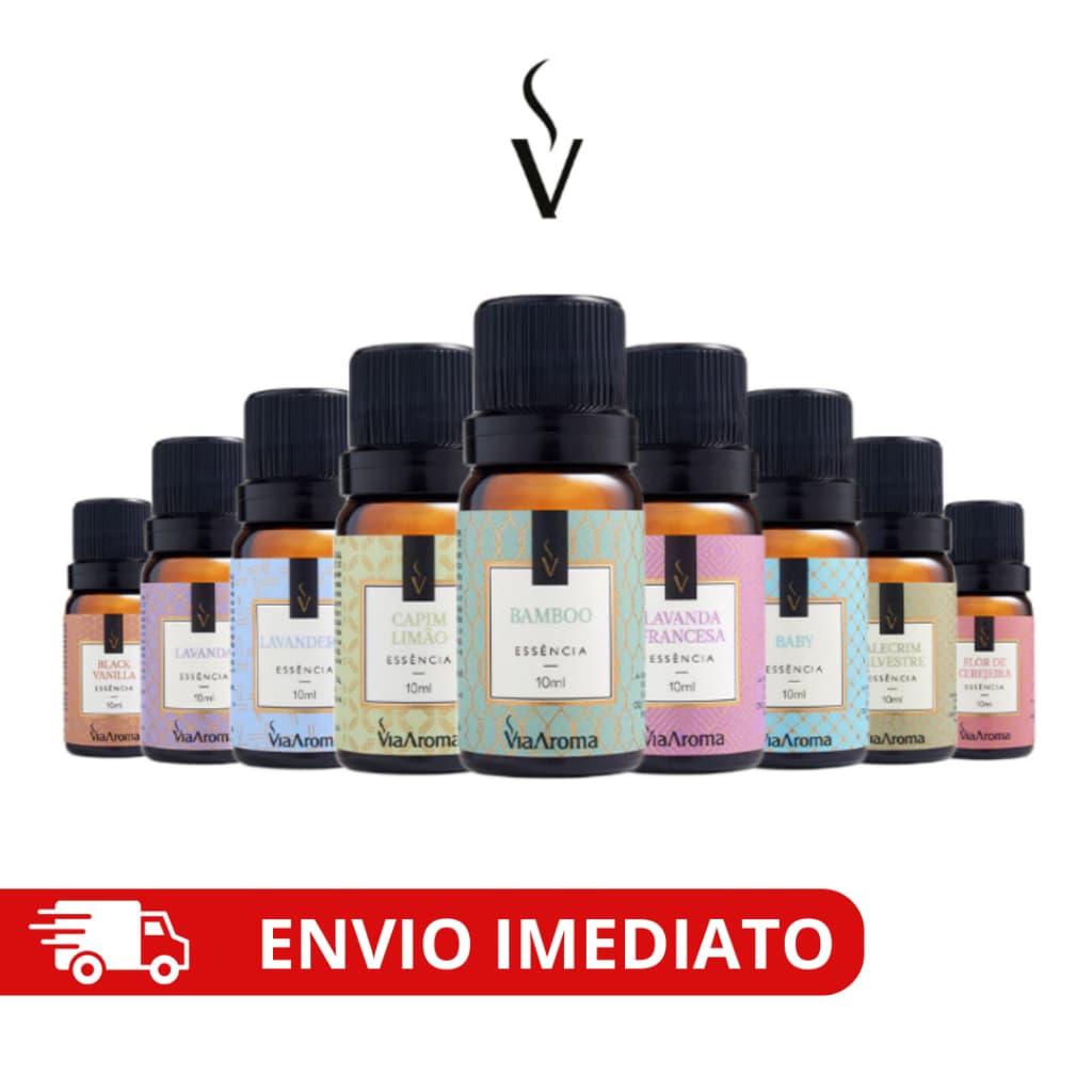 Kit com 2 Essências Via Aroma para aromatizador difusor elétrico 10ml Aromatizante fragâncias