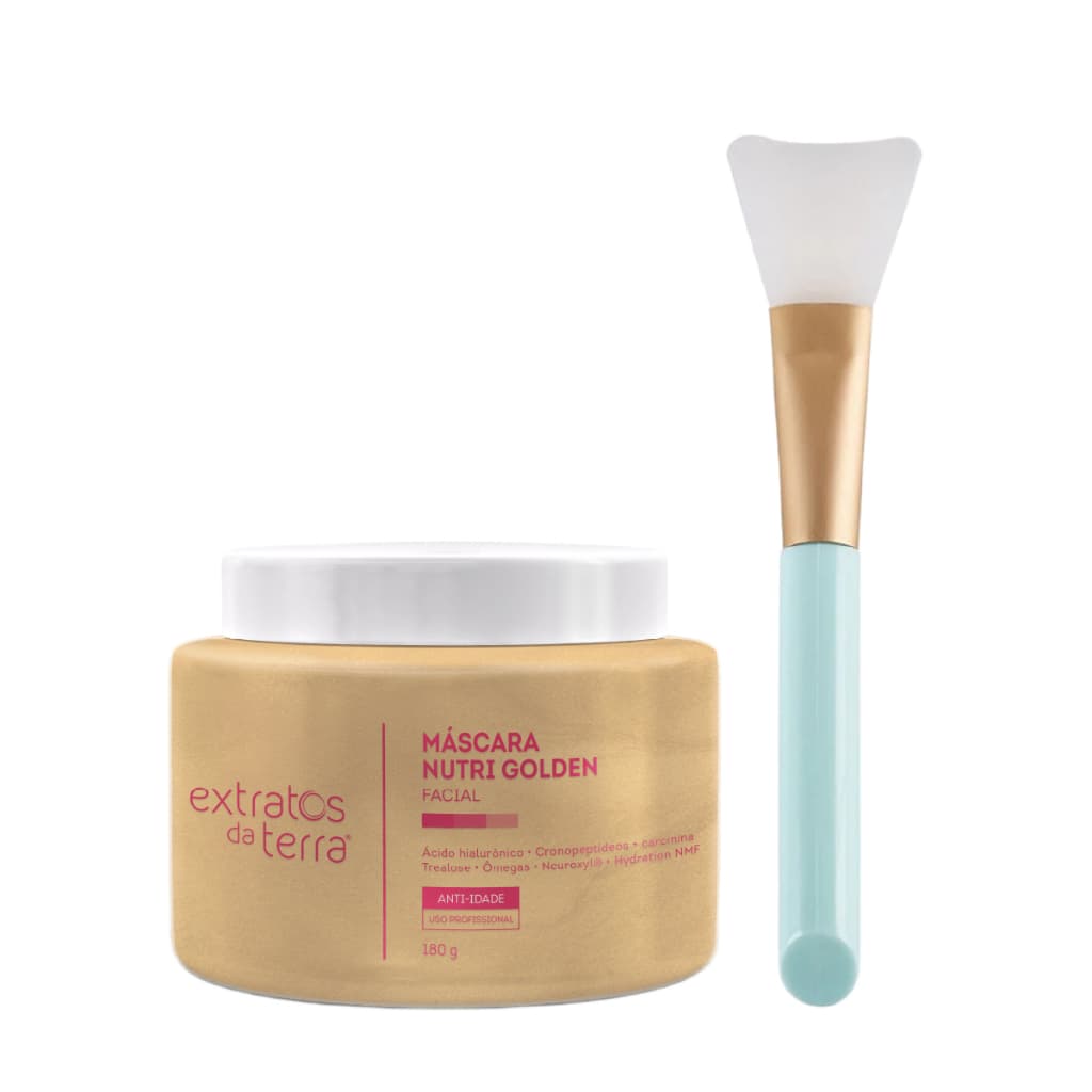 Máscara Nutri Golden Facial Extratos Da Terra + Acessórios