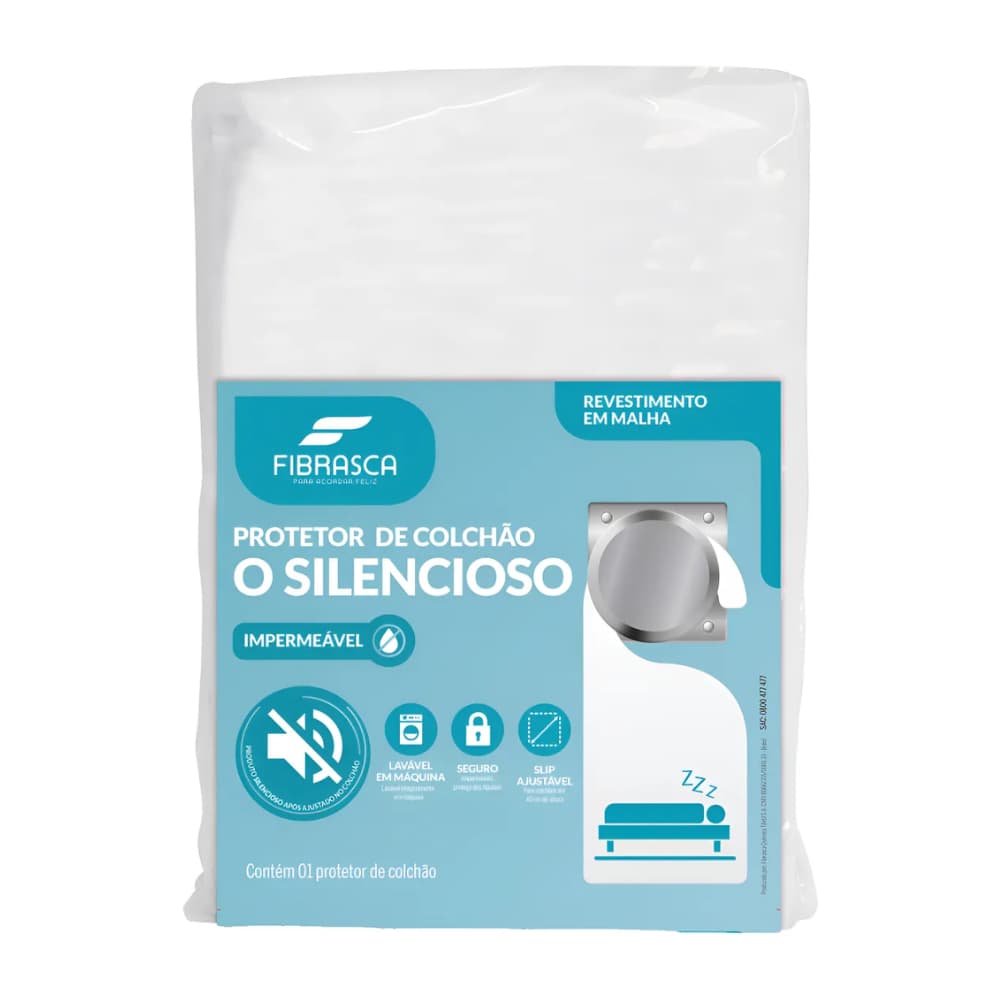 Protetor de Colchão Impermeável Silencioso Solteiro Casal Queen King Marca Fibrasca