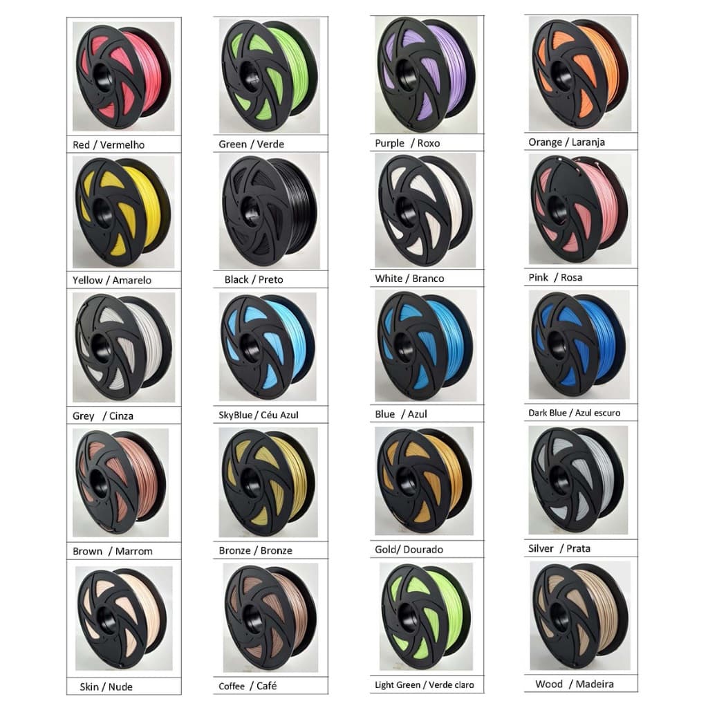 Filamento PLA 1.75mm Puro 1kg Para Impressora 3d