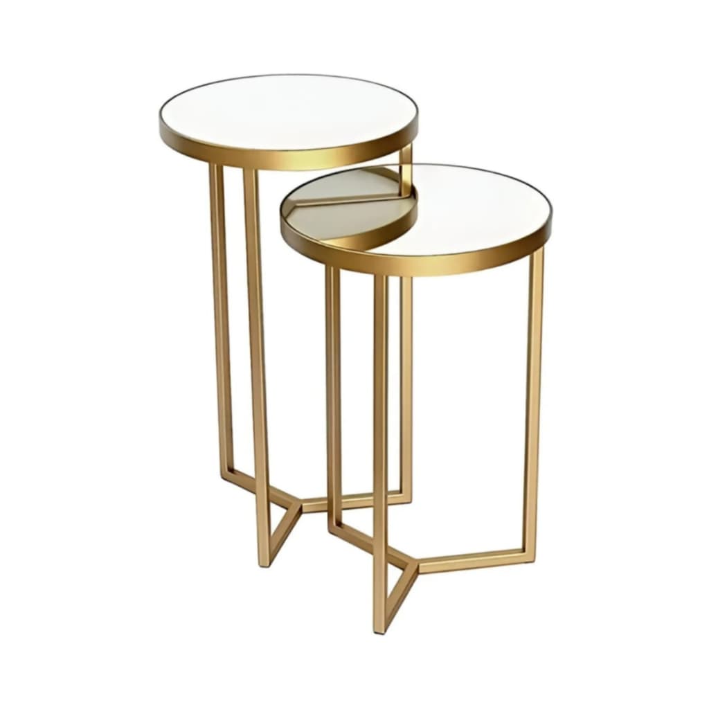 Conjunto De Mesa Lateral Com Espelhos Para decoração