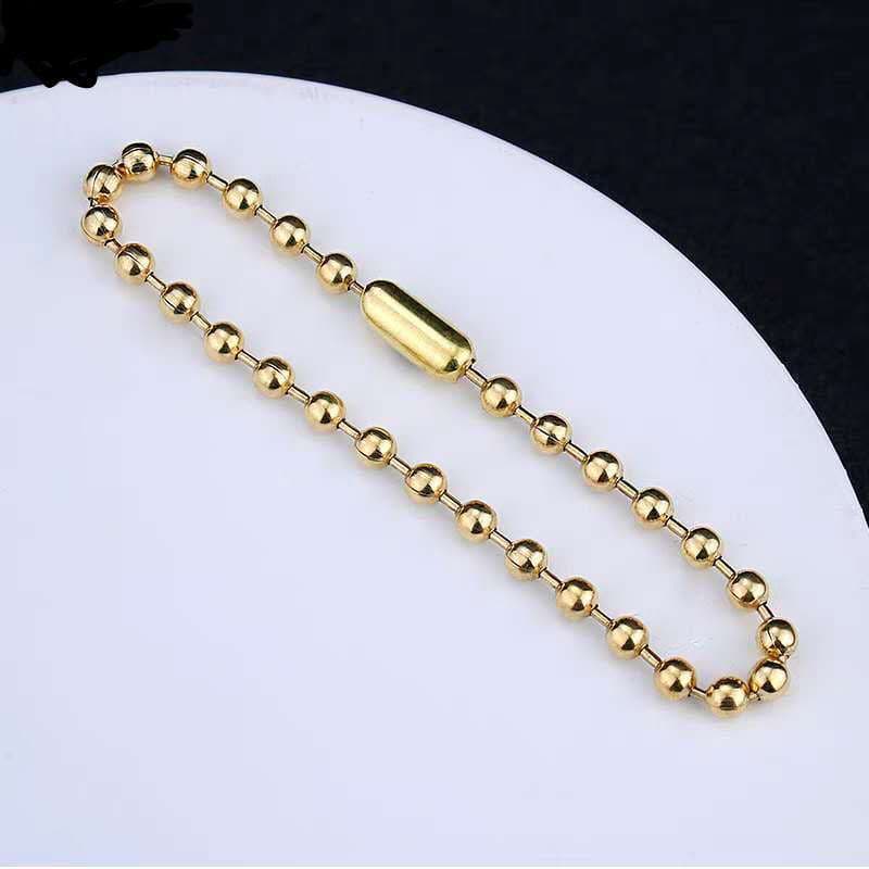 50/100/150/200/250/300 PCS Corrente De Bolinha Com Canoa 10cm Tag Chaveiro acessórios de moda