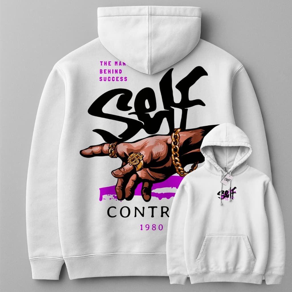 Moletom Self Control 1980 StreetWear Casaco Blusa Casual Urban Style Hand Gangsta