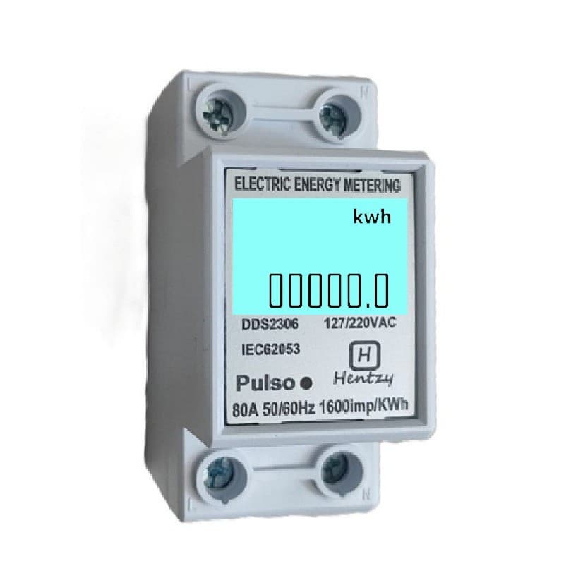 Medidor Consumo De Energia Monofásico 127v/220v 80a - Hentzy