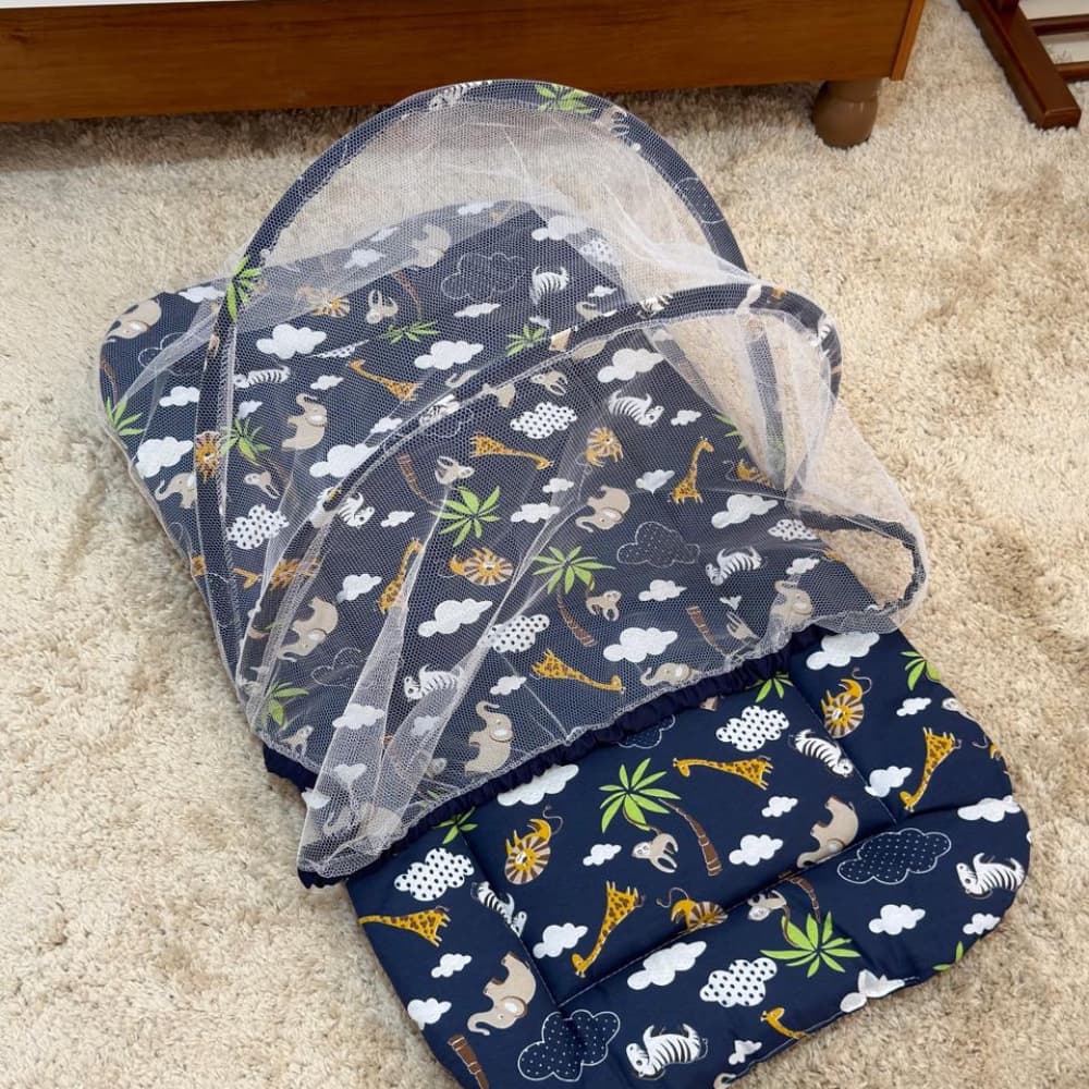 Berço Portátil Mosquiteiro Bebê Antimosquito Seguro Confortável