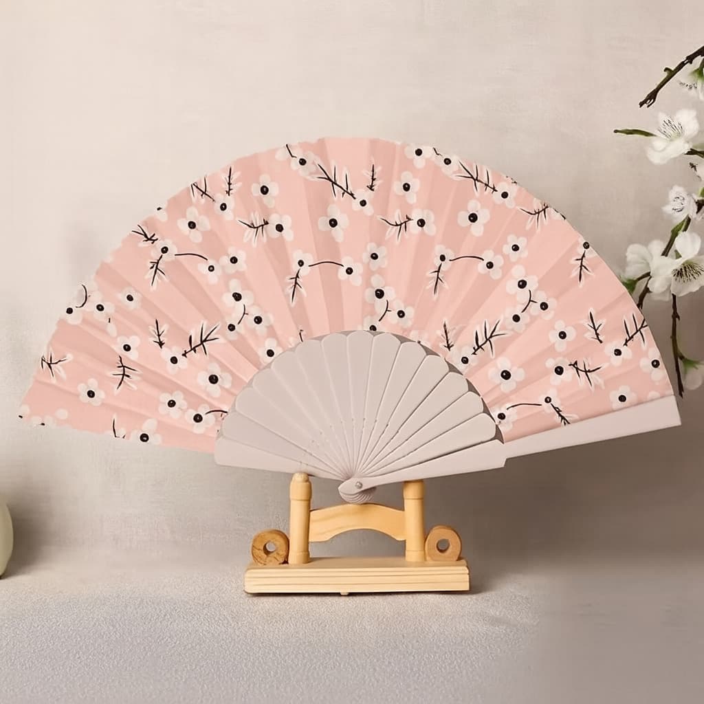 Leque Dobrável Flores Luxo Delicados para Abanar