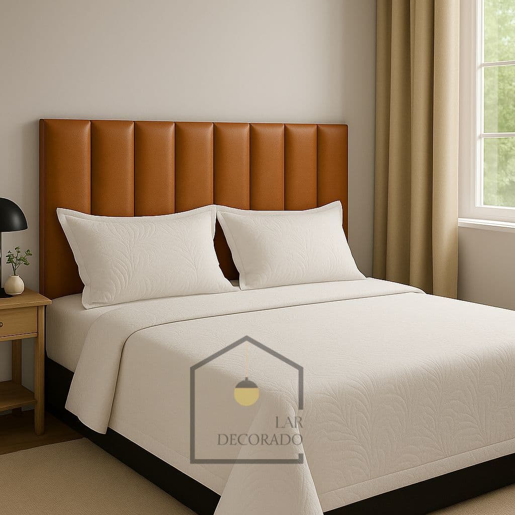 ENVIO IMEDIATO - KIT CABECEIRA DE CAMA BOX 60X20 CORINO PREMIUM - MODULAR E AUTOCOLANTE