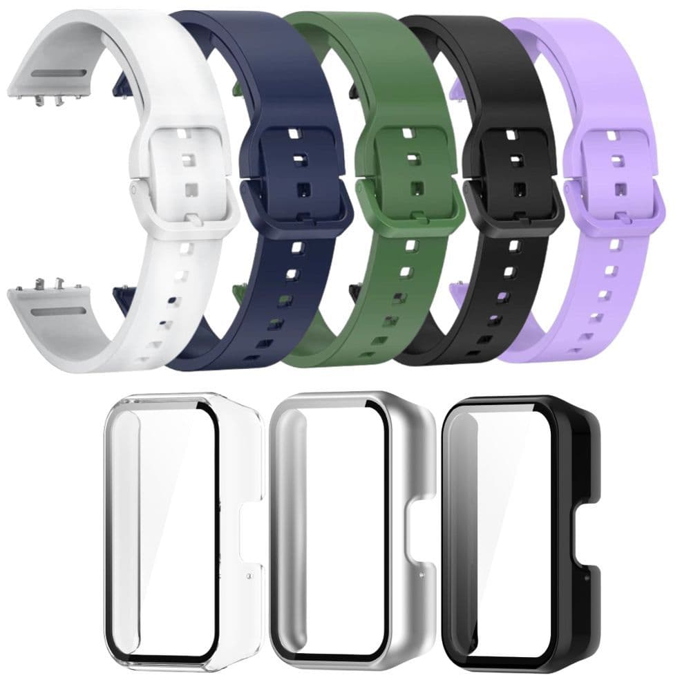 KIT Pulseira de SIlicone De Liberação Rápida + Case Para Smartwatch Samsung Galaxy Fit 3
