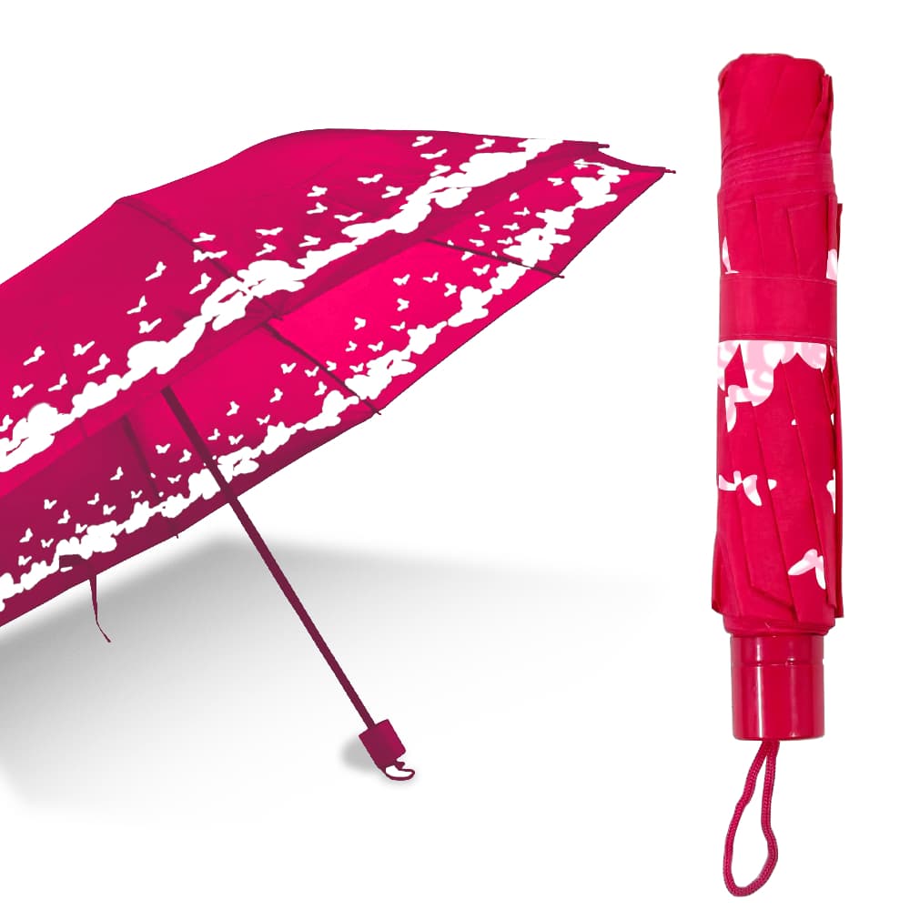 Guarda-Chuva Grande Portátil 10 Hastes Estampado 135cm Protege Até 2 Pessoas à Prova de Vento