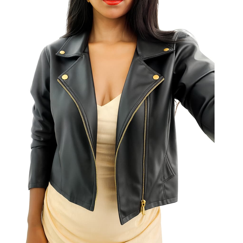 Jaqueta Feminina Courino Couro Fake