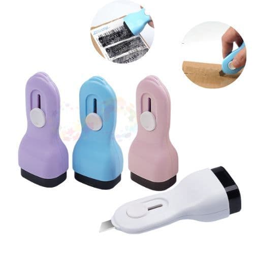 Rolo de selo de confidencialidade privacidade pessoal grafite entrega expressa abridor faca