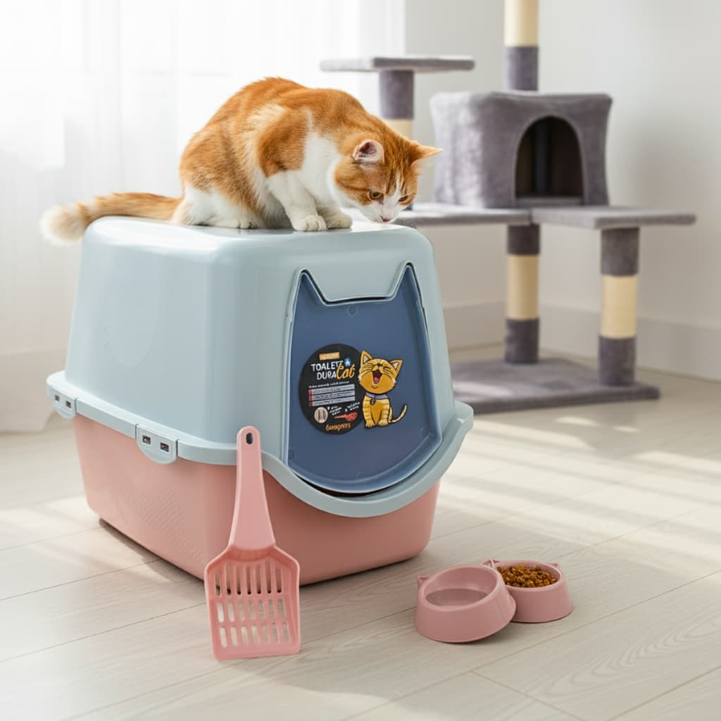 Caixa Areia Fechada Banheiro Toalete Sanitário Gato Antiodor Durapets Durapets