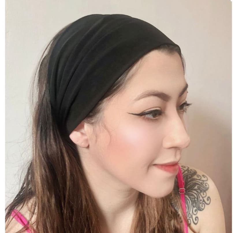 Faixa De Cabelo preta Headband Esporte Ciclismo Academia