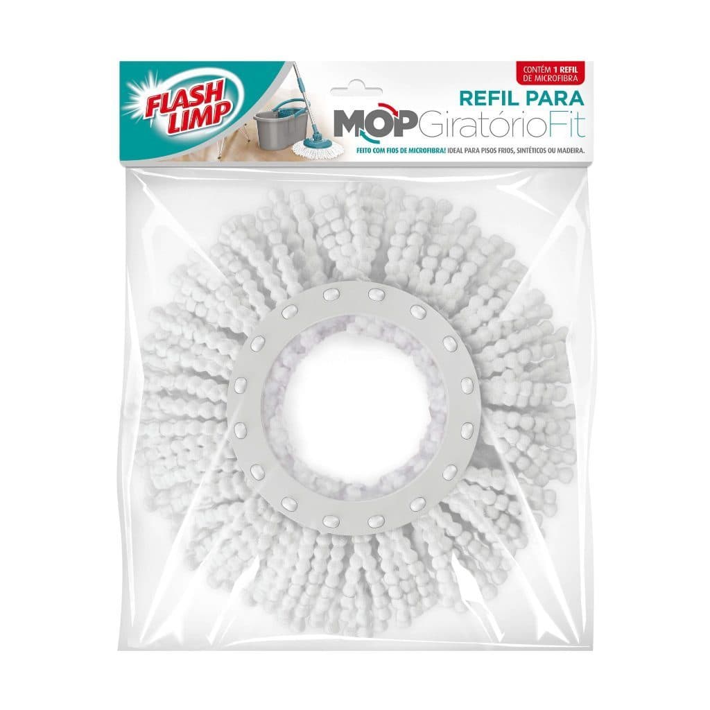 Refil  Para Mop5010 Fit Esfregão Flash Limp 100% Original Microfibra Lavável