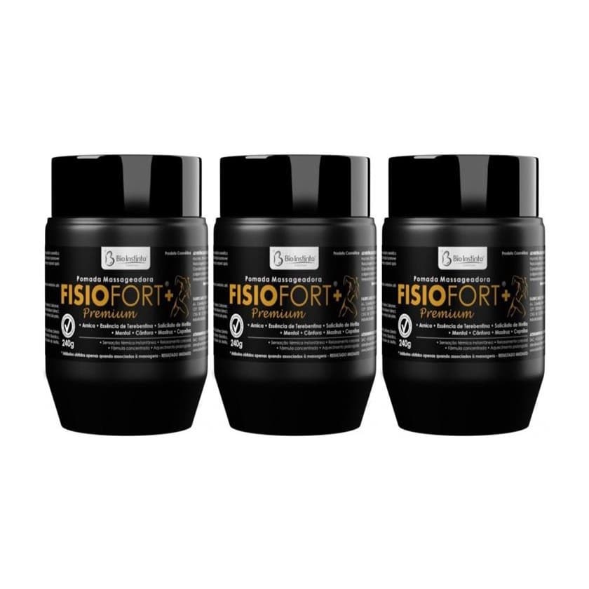 Kit 3 Pomadas Fisiofort Premium 240g - Bio Instinto