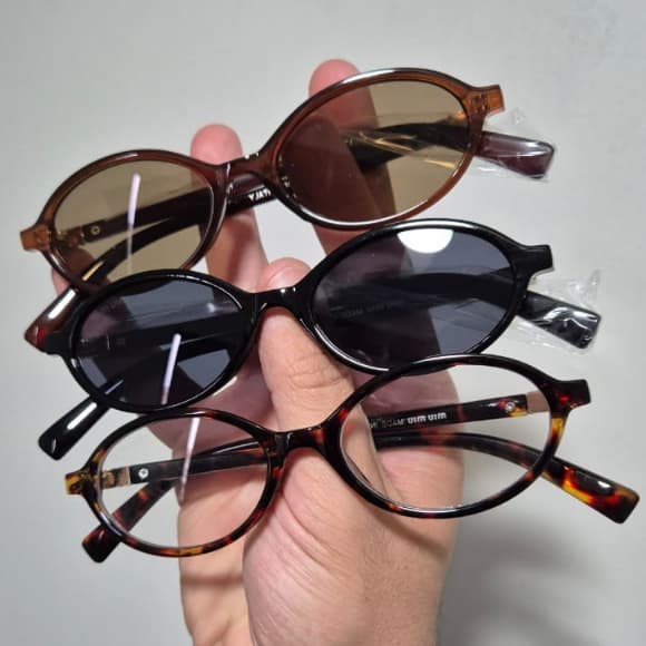 Óculos Oval Feminino Estilo Leopardo Oncinha Virginia Zé Felipe Moda 2025 Kit 3 Cores MT IMPORT'S Envio 24h Frete Gratis