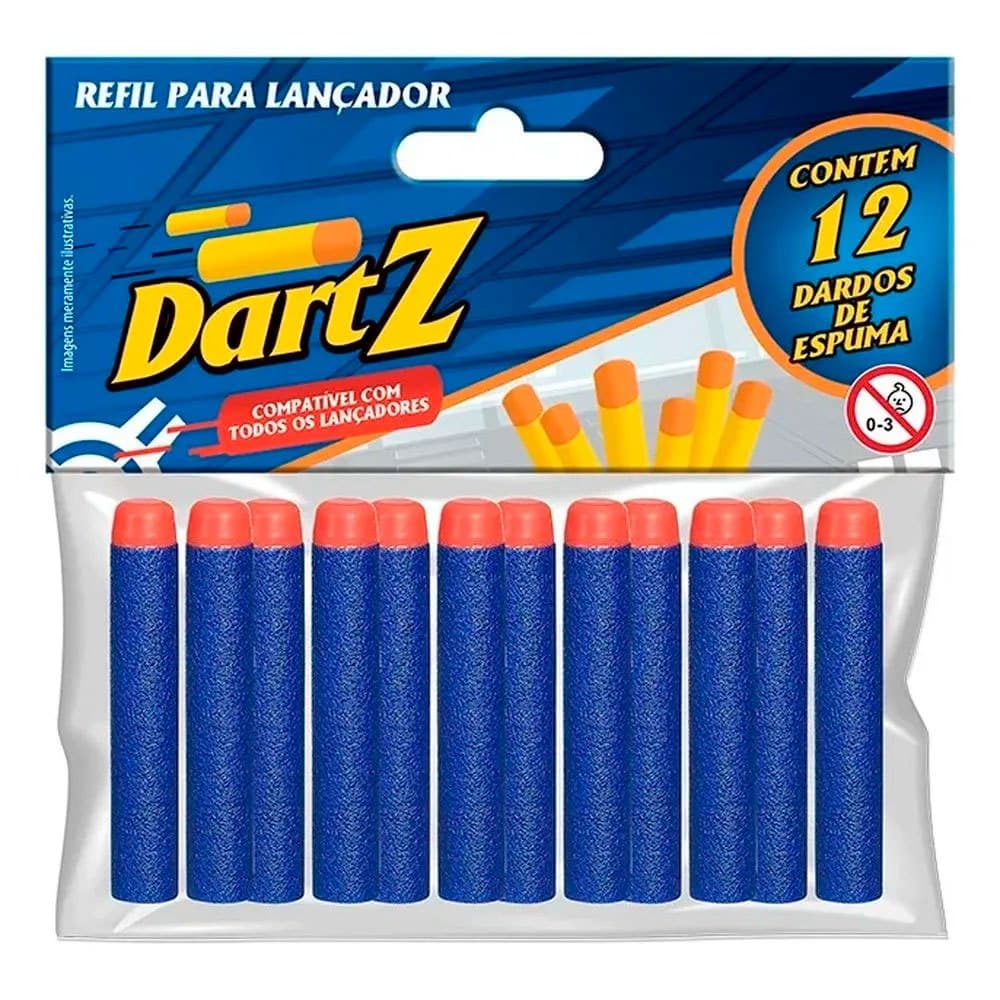 Refil para Lançador DartZ com 12/24/36 Dardos - Compatível com todos lançadores