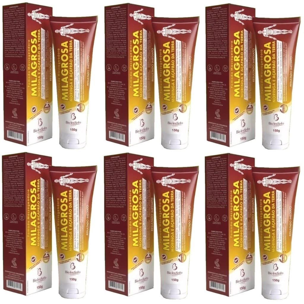 Kit 6 Pomadas Milagrosa 150g - Bio Instinto