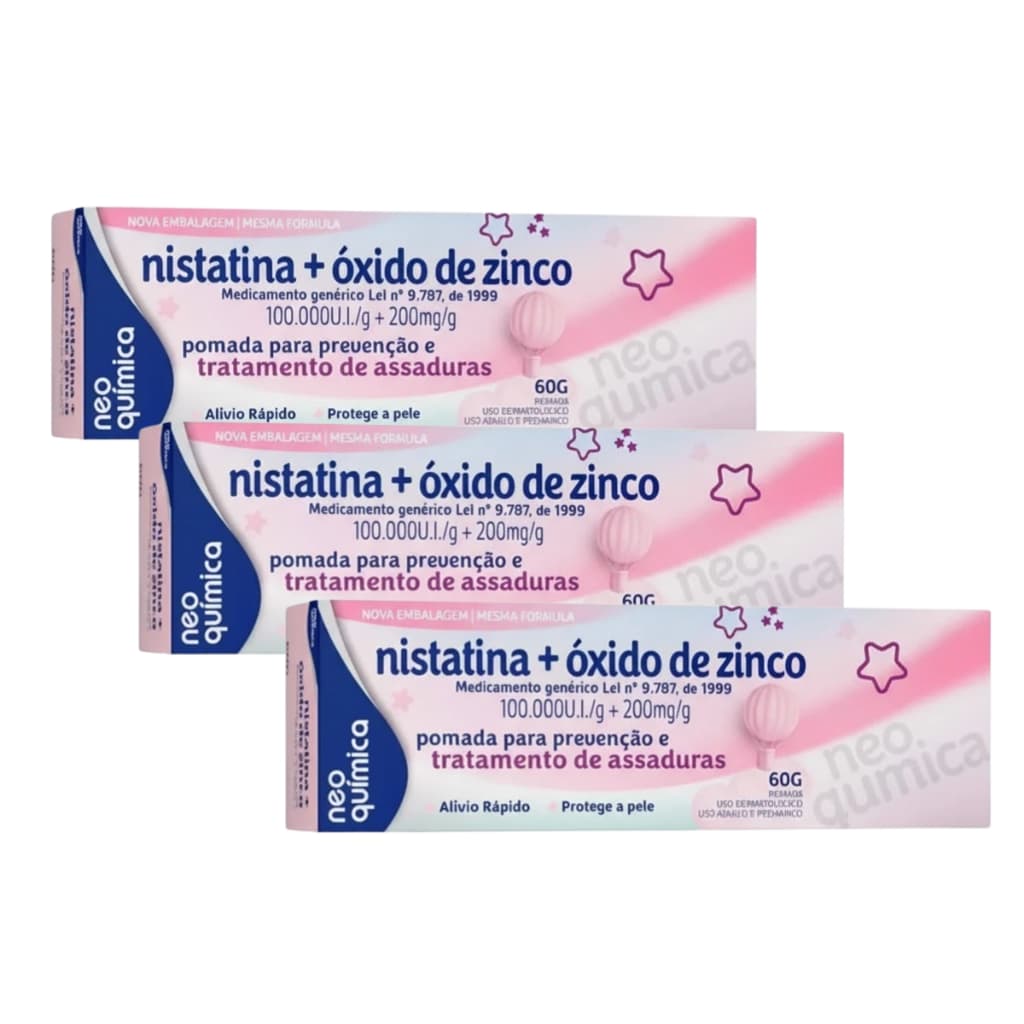 Kit Creme pomada para assadura com óxido de zinco 60g