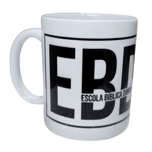 Caneca Personalizada EBD de porcelana, Escola Bíblica Dominical, Ideal para Presentes e Congressos