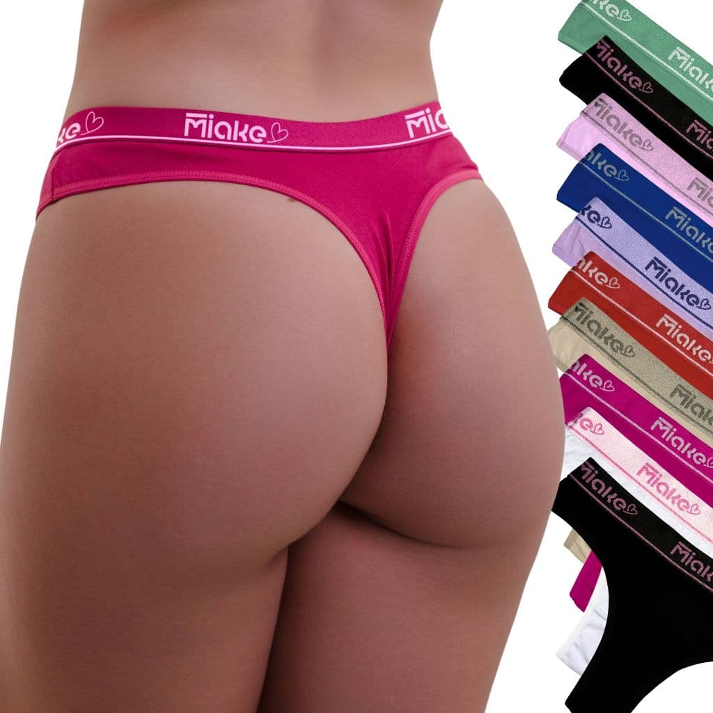 Kit 10 Calcinhas Cós Alto Algodão Fio Dental Cintura Alta Conforto Feminina