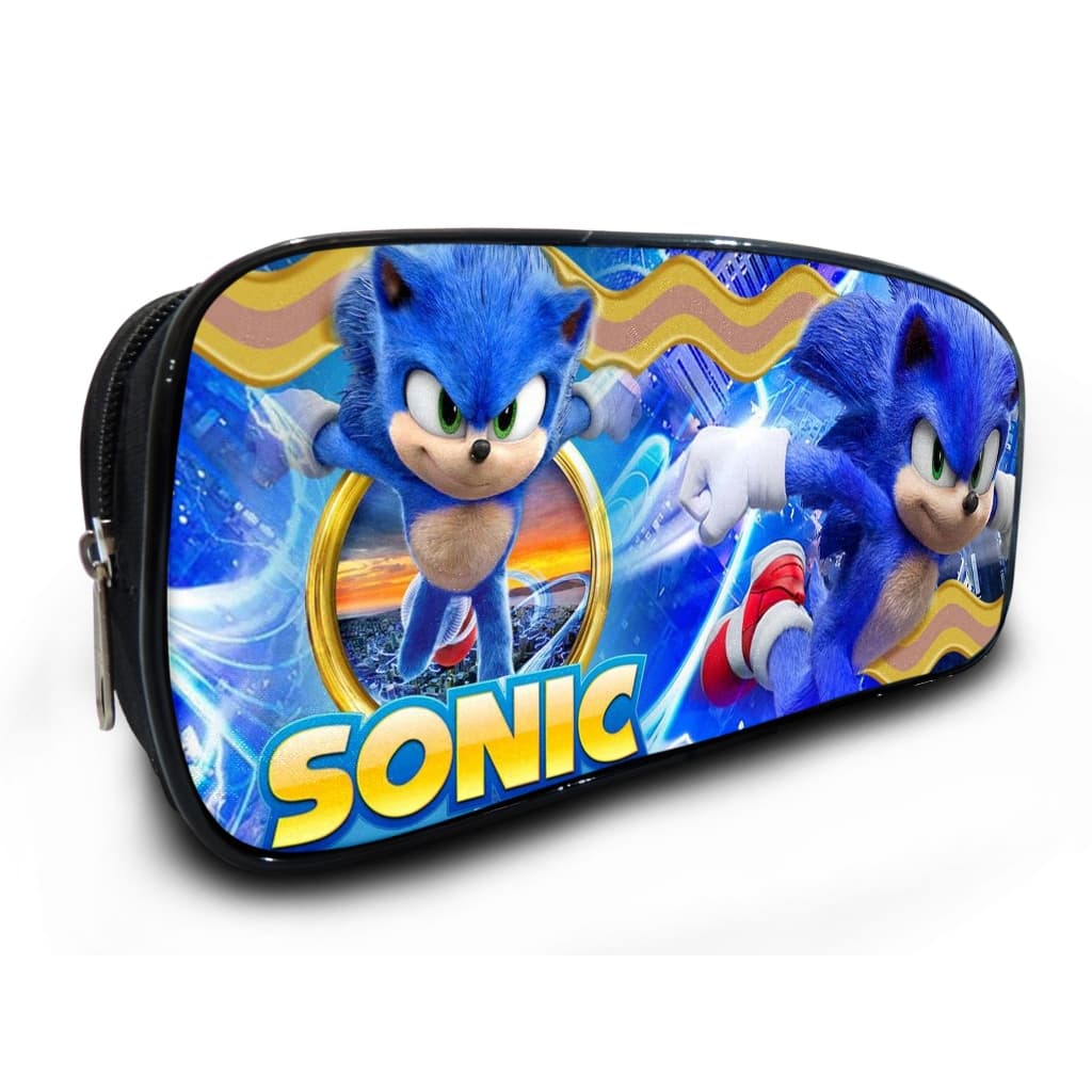 Estojo escolar infantil personagens estampas novas ouriço novo