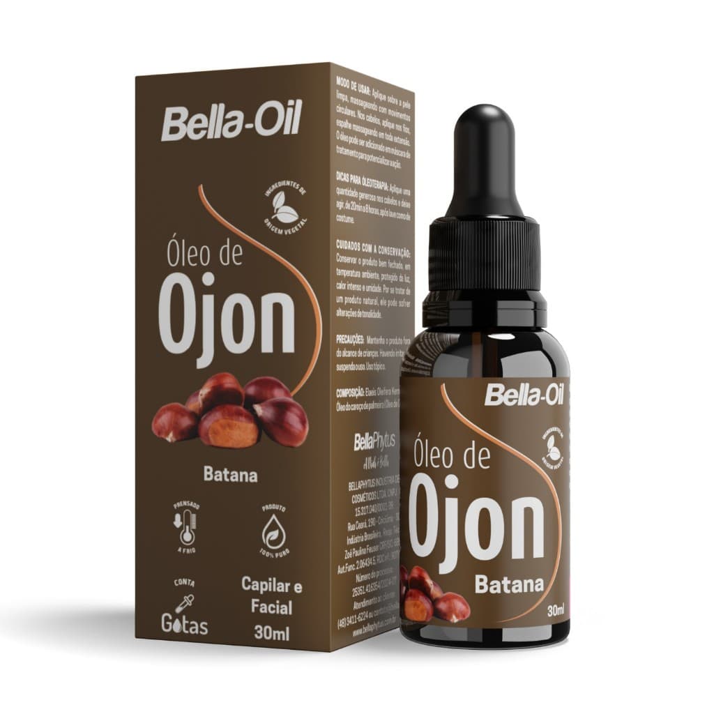 Óleo de Ojon (Batana) 100% Puro Bella-Oil 30ml - BellaPhytus 