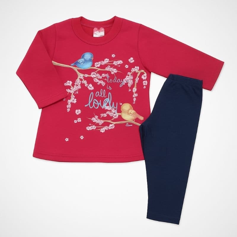 CONJUNTO MOLETOM BEBÊ INFANTIL MENINA MARCA - ELIAN P M G