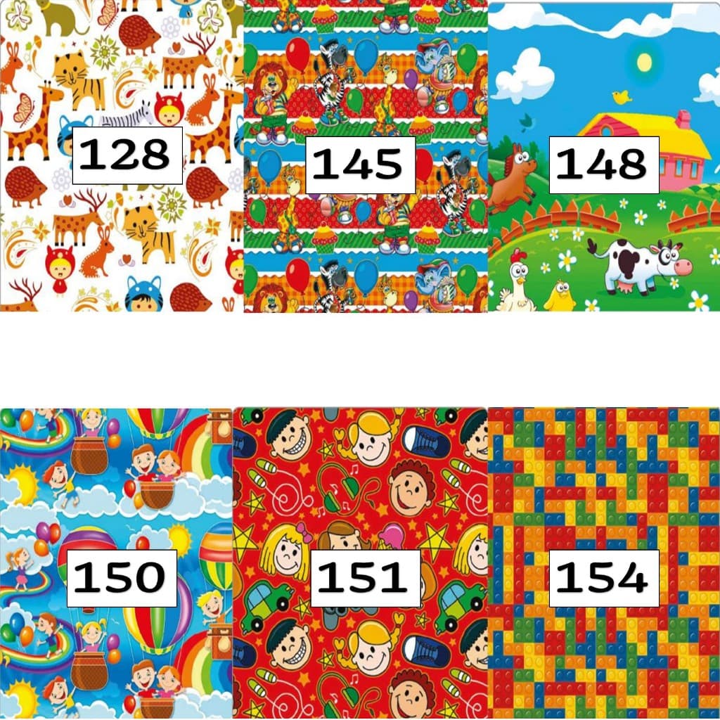 Papel De Presente Varias Estampas - Pacote Com 40 Folhas