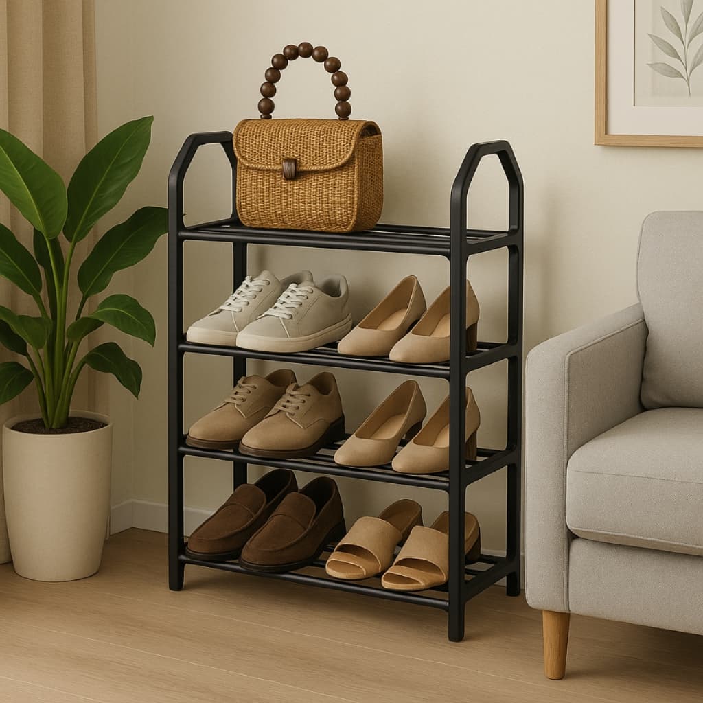 Sapateira 4 Andares Organizador Para Sapatos Tênis 8 Par Desmontavel Movel Sapateira Entrada Estante