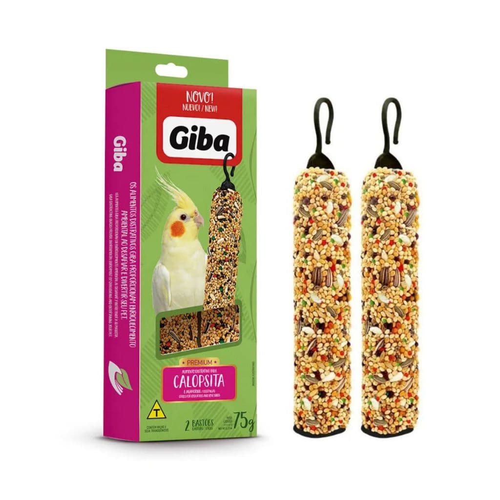Bastão de Sementes Para Calopsitas Agapornis Periquitos 25g ou 75g Giba Prefere