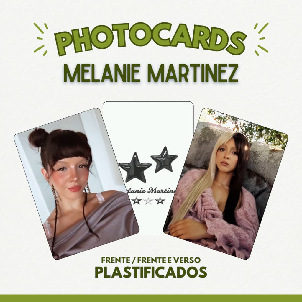 Photocard Melanie Martinez | Pack com 10 unidades | Plastificado