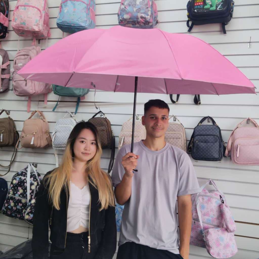 Guarda-chuva colorido portátil com proteção UV